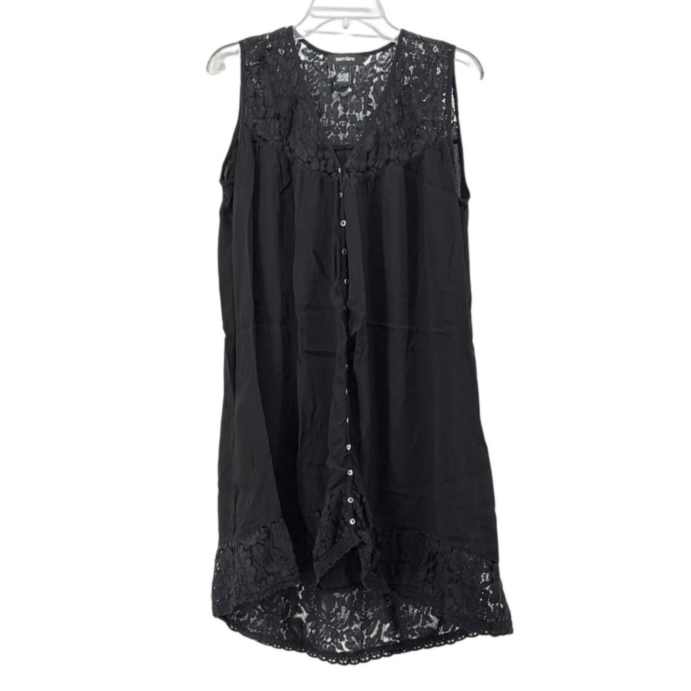 Karen Kane Black Lace Sleeveless Dress XL Whimsigoth Dark Academic Romantic